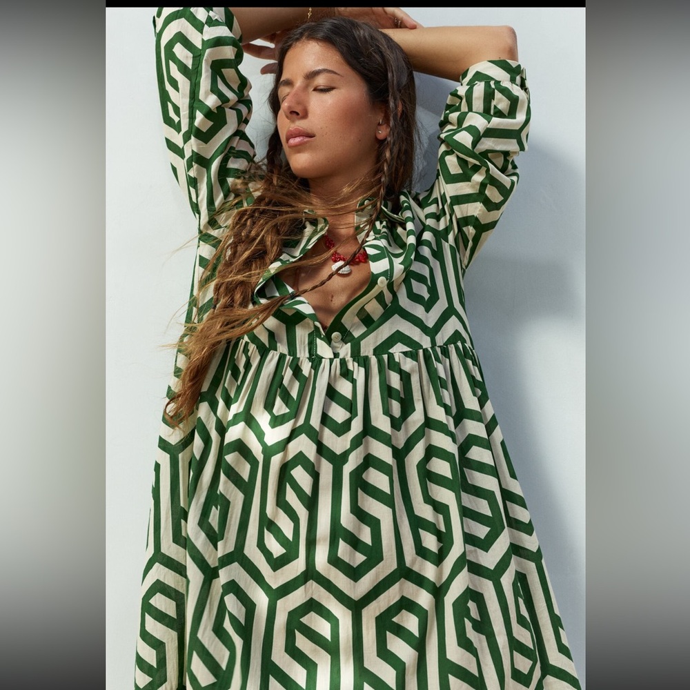 Zara Geometric Print Dress